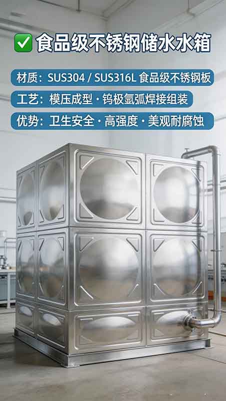 眉山10立方不锈钢水箱生产现场